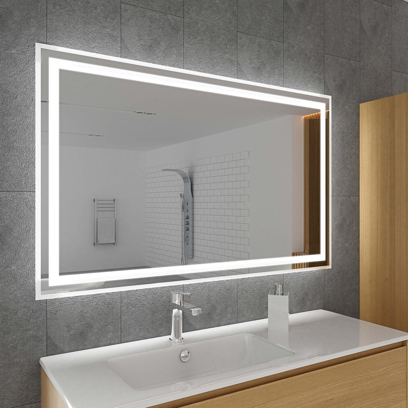 Зеркало Dim Dzerkal ROSA с LED-подсветкой 90х70 см (7039)