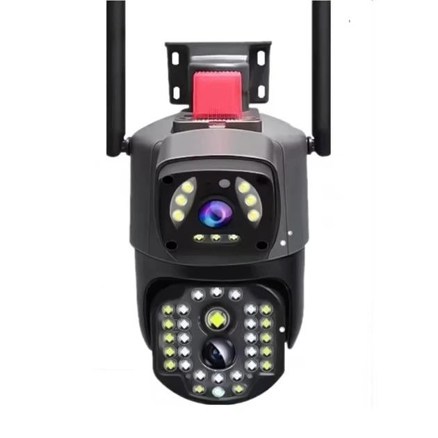 Камера відеоспостереження IP V 10 Wi-Fi 2 об'єктива 4 MP+4 MP з віддаленим доступом Чорний (V380)
