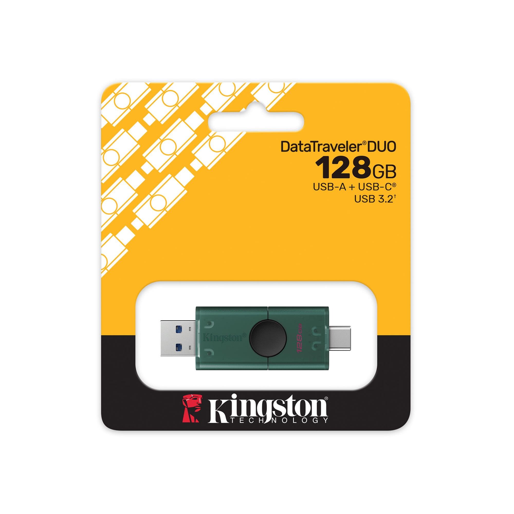 Флэш-память USB Kingston DataTraveler Duo 128 Гб USB-A/USB-C Green (DTDEG2/128GB) - фото 4 Флэш-память USB Kingston DataTraveler Duo 128 Гб USB-A/USB-C Green (DTDEG2/128GB) - фото 4