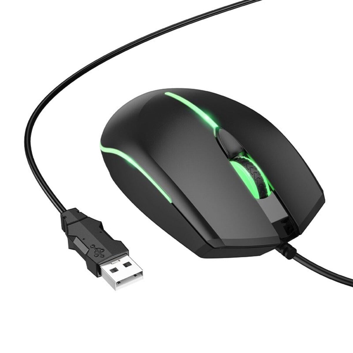 Компьютерная мышь Hoco GM37 Wonderful Gaming Luminous Wired Mouse Black