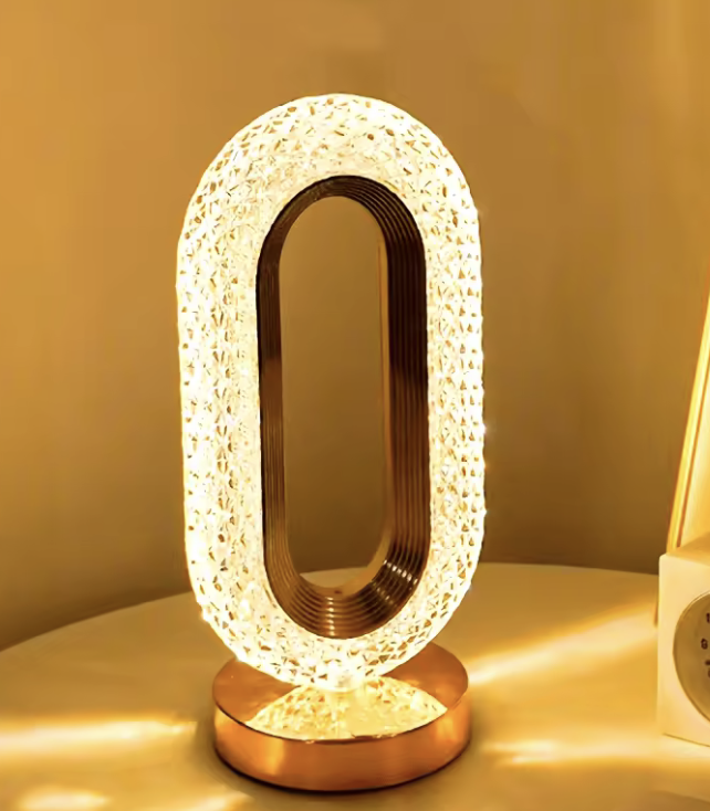 Настільна LED-лампа сенсорна три режими Золотий кришталь (30822562)