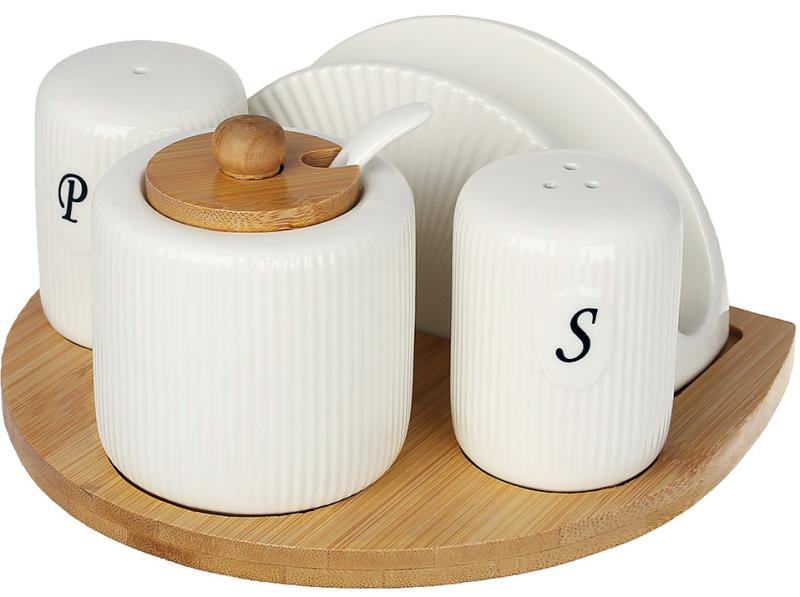 Емкости для специй Ceram Bamboo на бамбуковой подставке 7 шт.