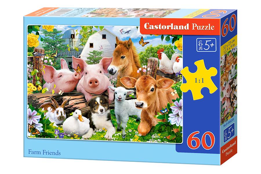Пазл Castorland Друзі з ферми 60 ел. 32x23 см (B-066209)