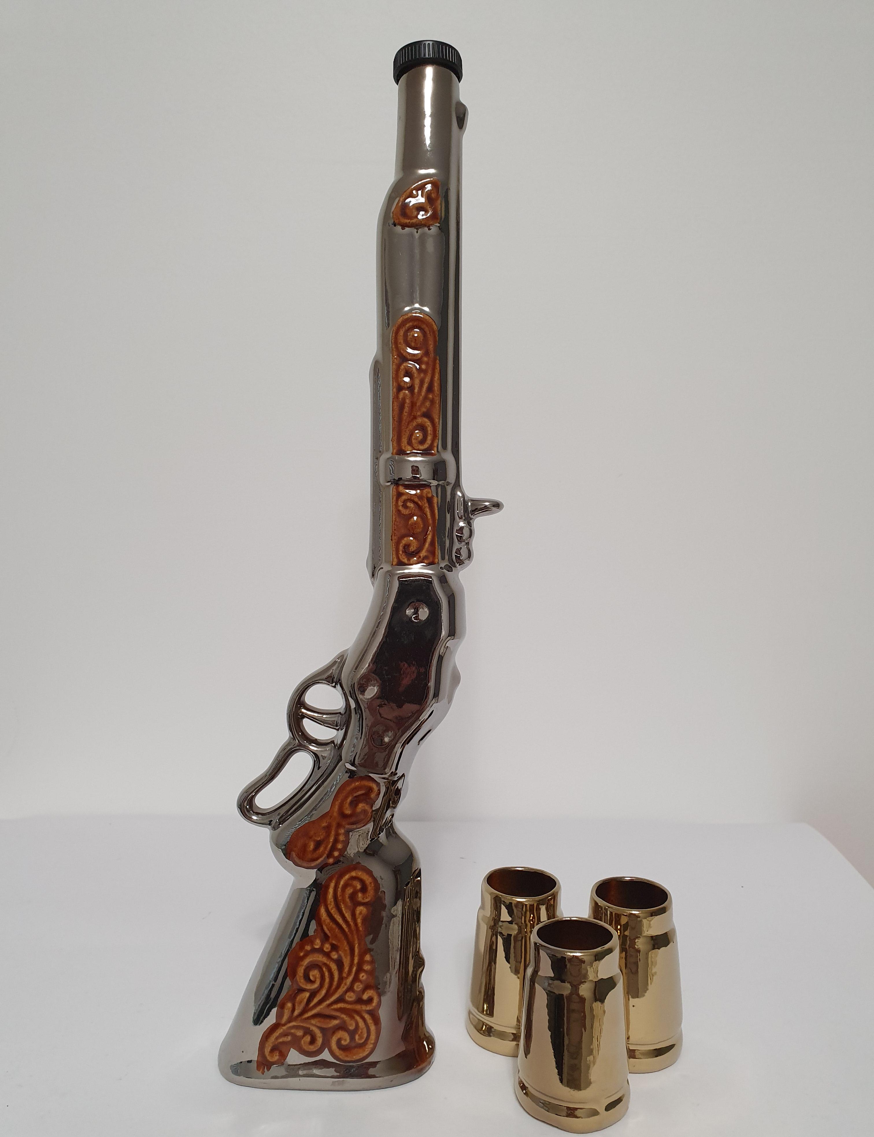 Подарочный набор для алкоголя штоф с рюмками Охотник керамика (3230)