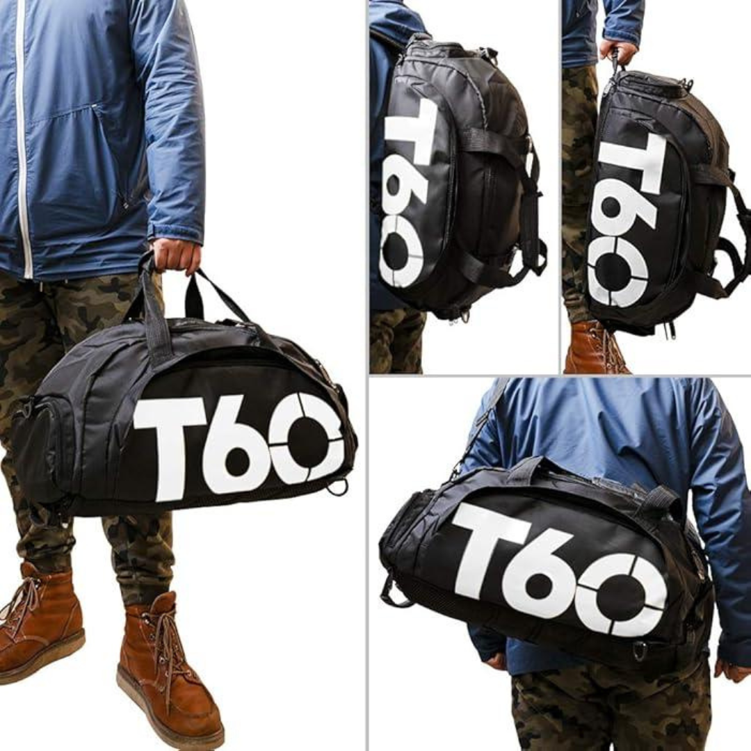 Сумка-рюкзак спортивная с отделом для обуви унисекс (ТS-60-Black) - фото 7 Сумка-рюкзак спортивная с отделом для обуви унисекс (ТS-60-Black) - фото 7