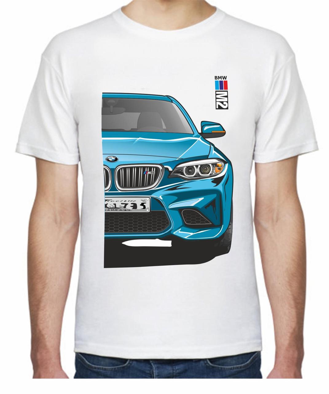 Футболка чоловіча Avtolife BMW M2 FR 307102 S Білий (2494943883)