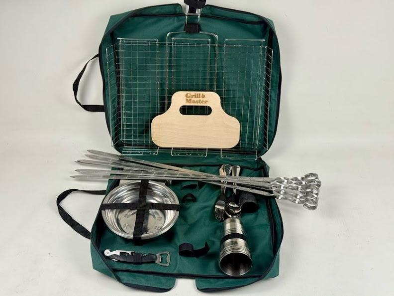 Набір шампурів у чохлі для пікніка на 6 осіб з нержавіючої сталі Зелений (21-10-PS-1006) - фото 3 Набір шампурів у чохлі для пікніка на 6 осіб з нержавіючої сталі Зелений (21-10-PS-1006) - фото 3