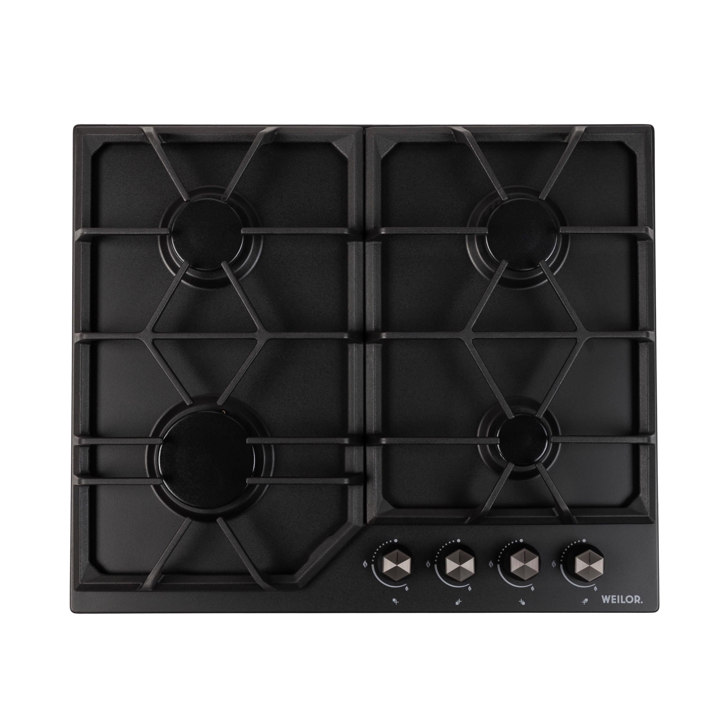 Варочная поверхность газовая на металле WEILOR GM 604 Black (5902767907880)