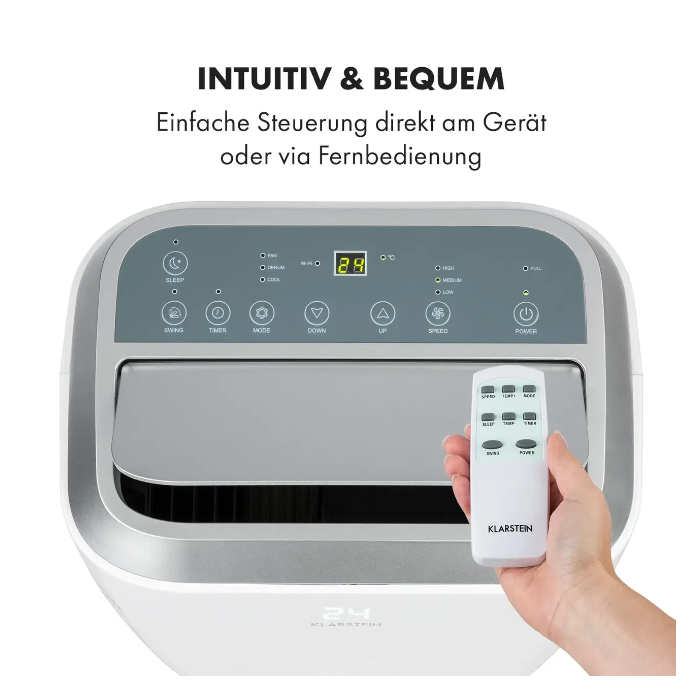 Напольный кондиционер для дома KLARSTEIN Iceblock ProSmart Smart 12000 БТЕ 1345 Вт (10034645) - фото 2 Напольный кондиционер для дома KLARSTEIN Iceblock ProSmart Smart 12000 БТЕ 1345 Вт (10034645) - фото 2