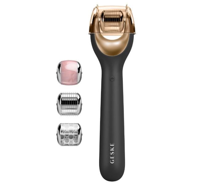 Роллер электронный для лица GESKE MicroNeedle Face Roller 9в1 с микроиглами Grey (HB0186)
