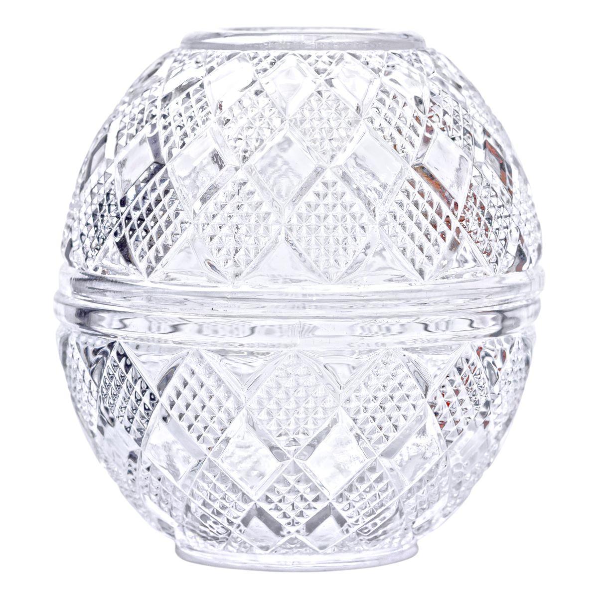 Серветниця на стіл кухонна скляна кругла у формі яйця HP-4-110 Ø15 см (A-034124) - фото 2 Серветниця на стіл кухонна скляна кругла у формі яйця HP-4-110 Ø15 см (A-034124) - фото 2