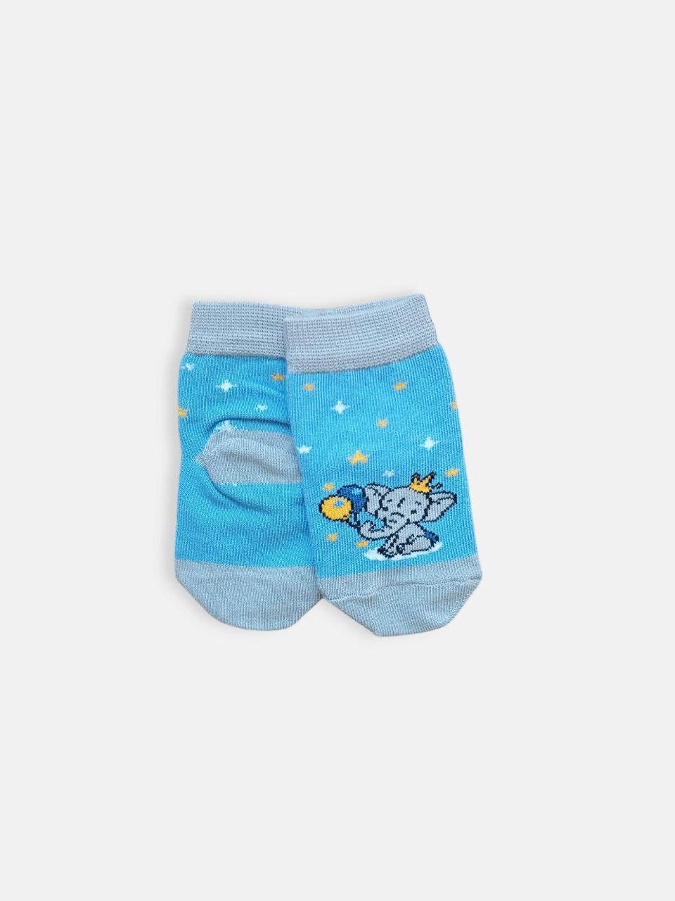 Носки для малышей TwinSocks 304 Слоник 10-12 см Голубой/Серый