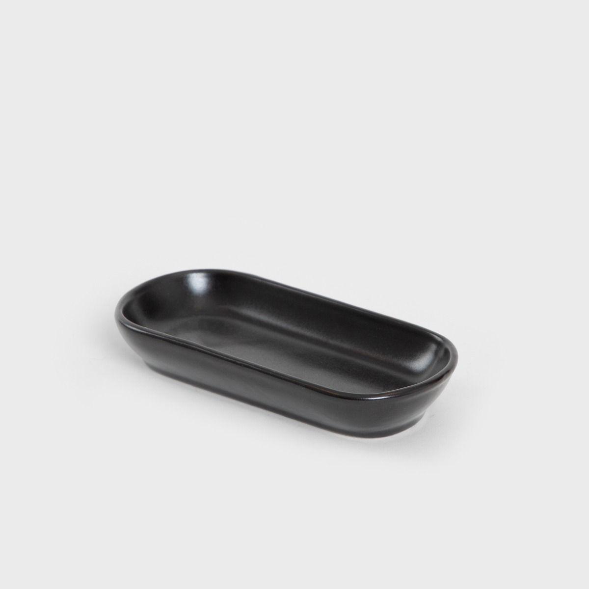 Блюдо доломитовое Homla FAMELIO 8х16 см Черный (234298)