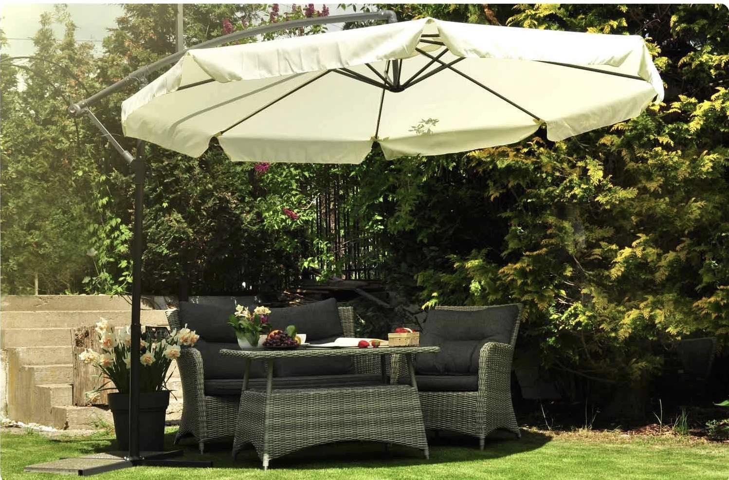 Парасоля садова кутова Plonos з нахилом 3,5 м Кремовий (4231) - фото 5