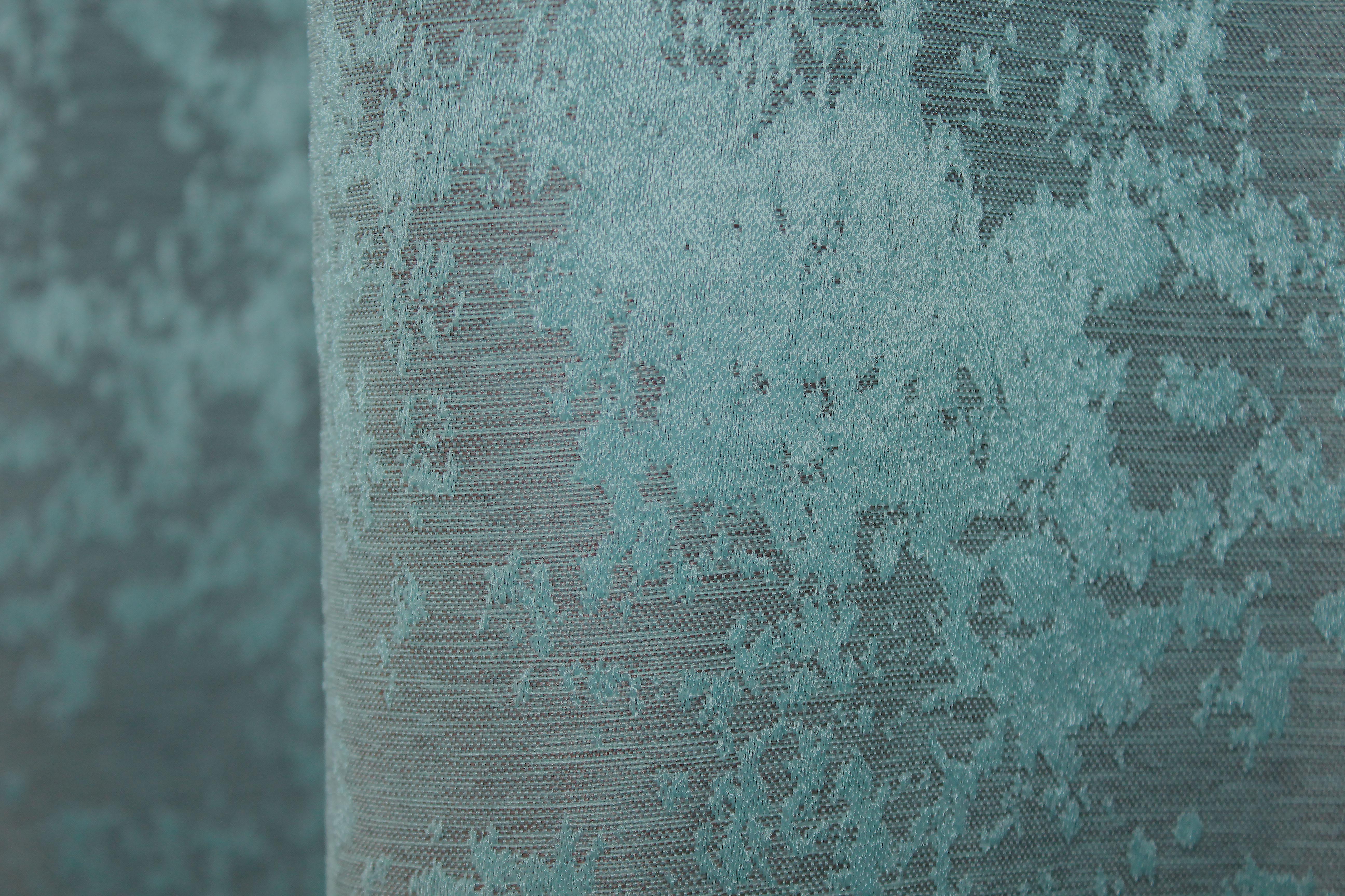 Комплект коротких штор VR-Textil Жакард Sultan YL № 1292ш 130х170 см 2 шт. Бірюзовий (35-0074) - фото 6 Комплект коротких штор VR-Textil Жакард Sultan YL № 1292ш 130х170 см 2 шт. Бірюзовий (35-0074) - фото 6