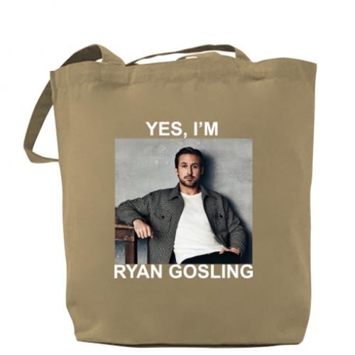 Шопер "Yes, i'm Ryan Gosling" 37x41 см Капучино (16061429-51-195419) - фото 1