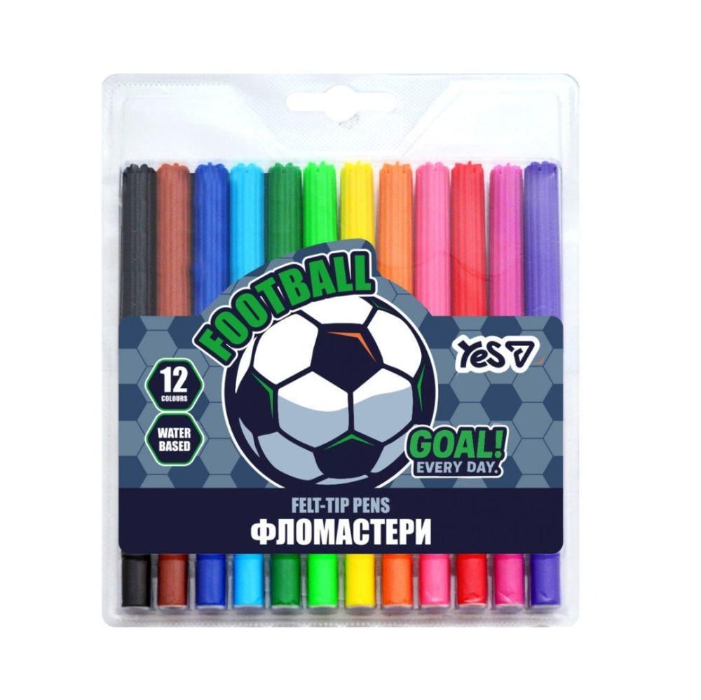 Фломастеры YES Football 12 цв. (650600)
