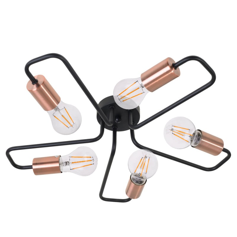 Люстра Brille BL-591S/5 E27 BK/Cop (23-826)