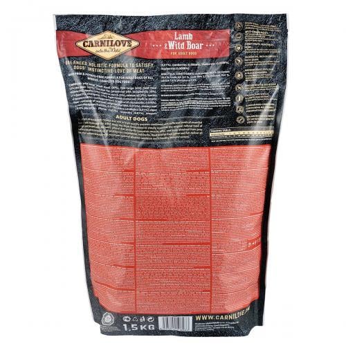 Корм сухой Carnilove Lamb & Wild Boar для взрослых собак всех пород ягненок и кабан 1,5 кг - фото 2 Корм сухой Carnilove Lamb & Wild Boar для взрослых собак всех пород ягненок и кабан 1,5 кг - фото 2