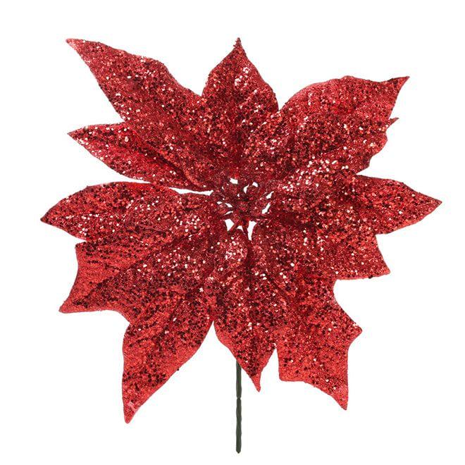 Цветок новогодний Flora Пуансеттия Красный (11863)