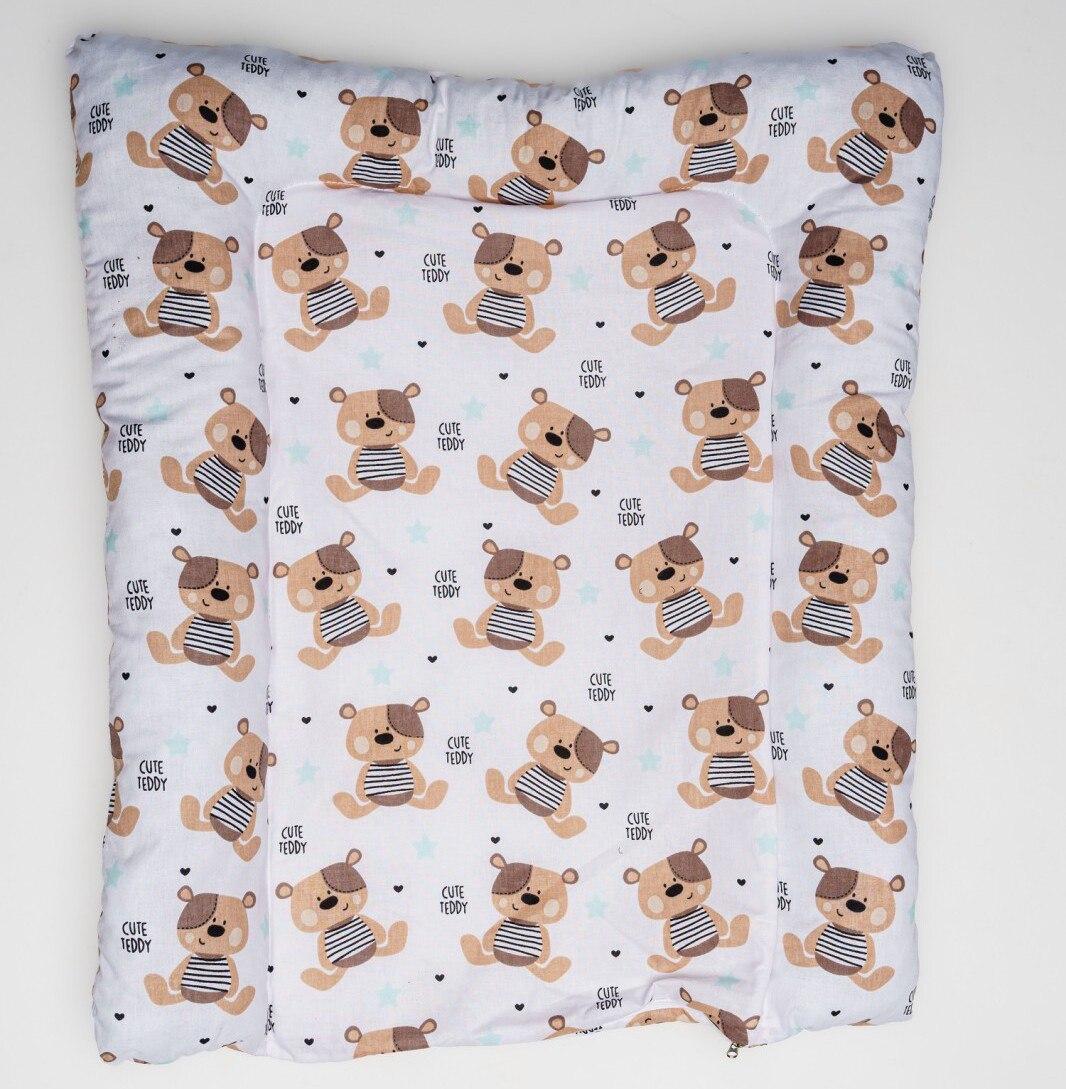 Матрас для пеленания BST Cute teddi с бортами синтепон съемный универсальный 70х55 см (2393162797)