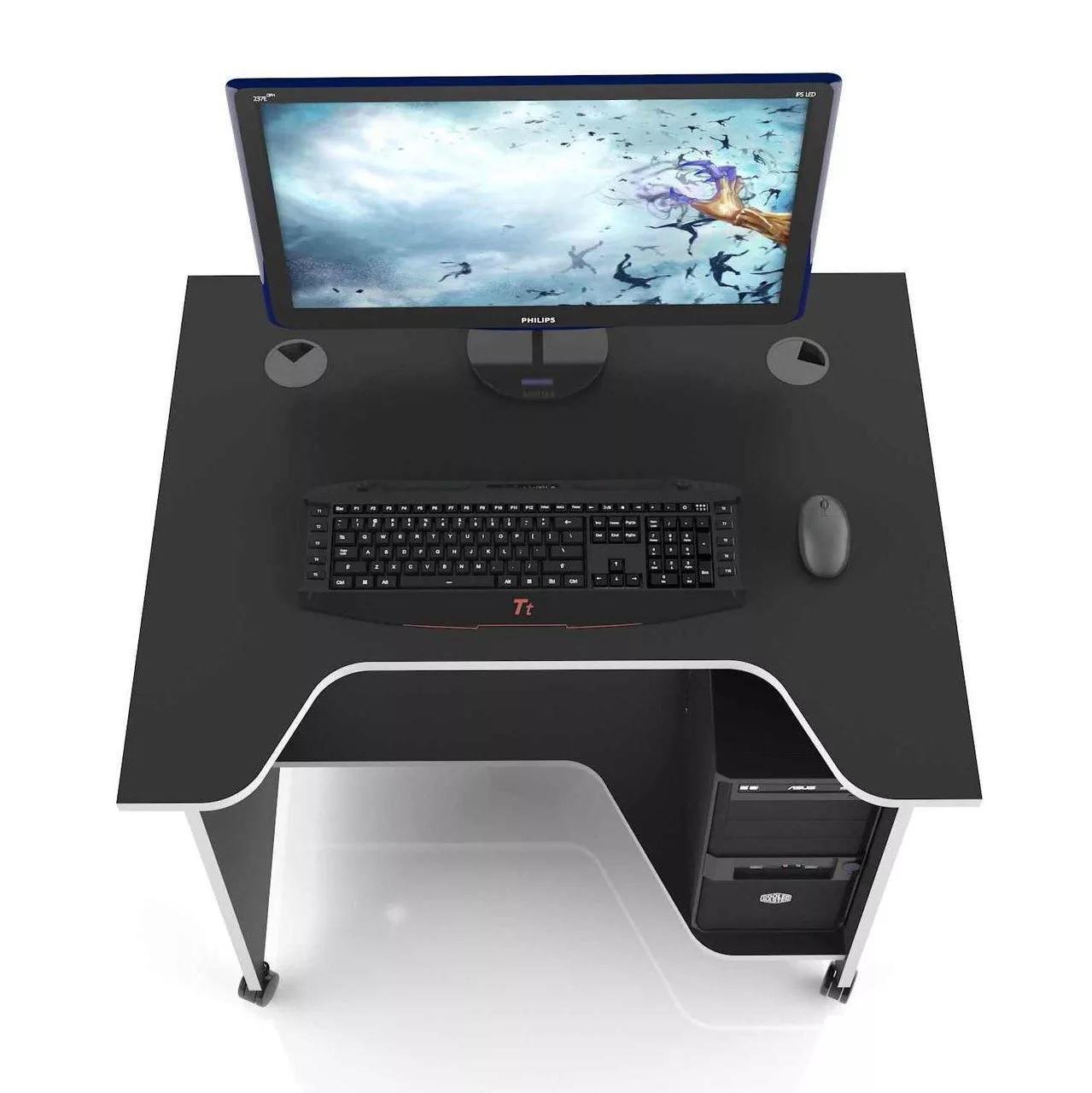 Стол компьютерный XGamer MINI XG 08 Черный с белым (12863724) - фото 2