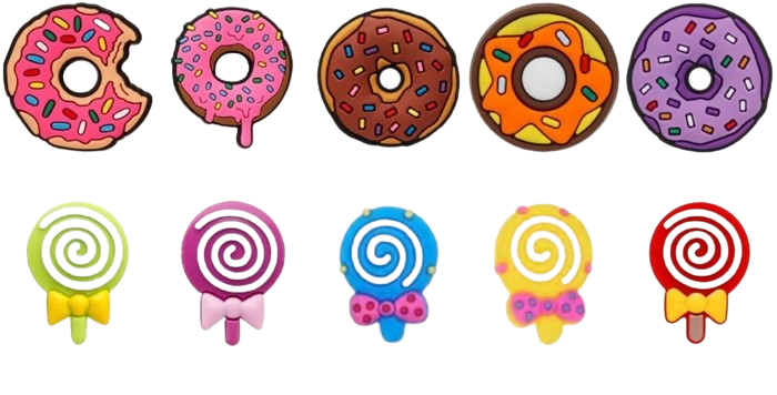 Джибитсы для кроксов Еда и напитки набор №10/3 10 шт. (2092689422)