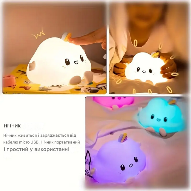 Нічник LED у формі хмари USB (XR-2370-1) - фото 7 Нічник LED у формі хмари USB (XR-2370-1) - фото 7