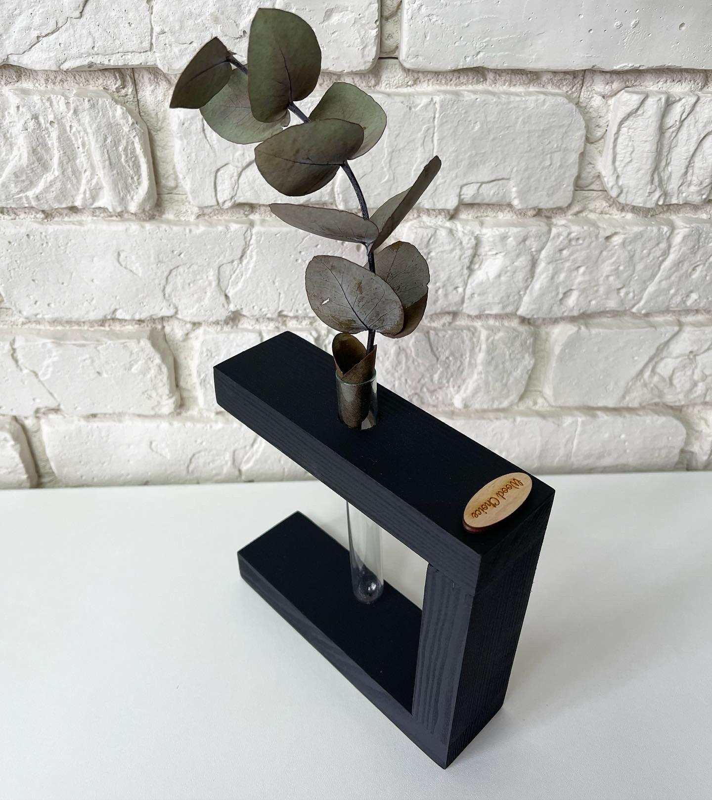 Ваза с пробирками для цветов мини 12х15 1 шт. Черный - фото 1 Ваза с пробирками для цветов мини 12х15 1 шт. Черный - фото 1