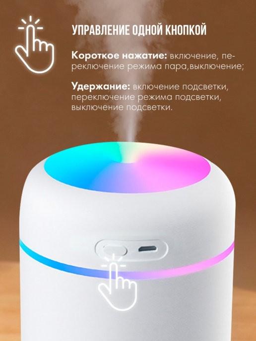 Увлажнитель воздуха Humidifier H2O 300 мл Pink - фото 2