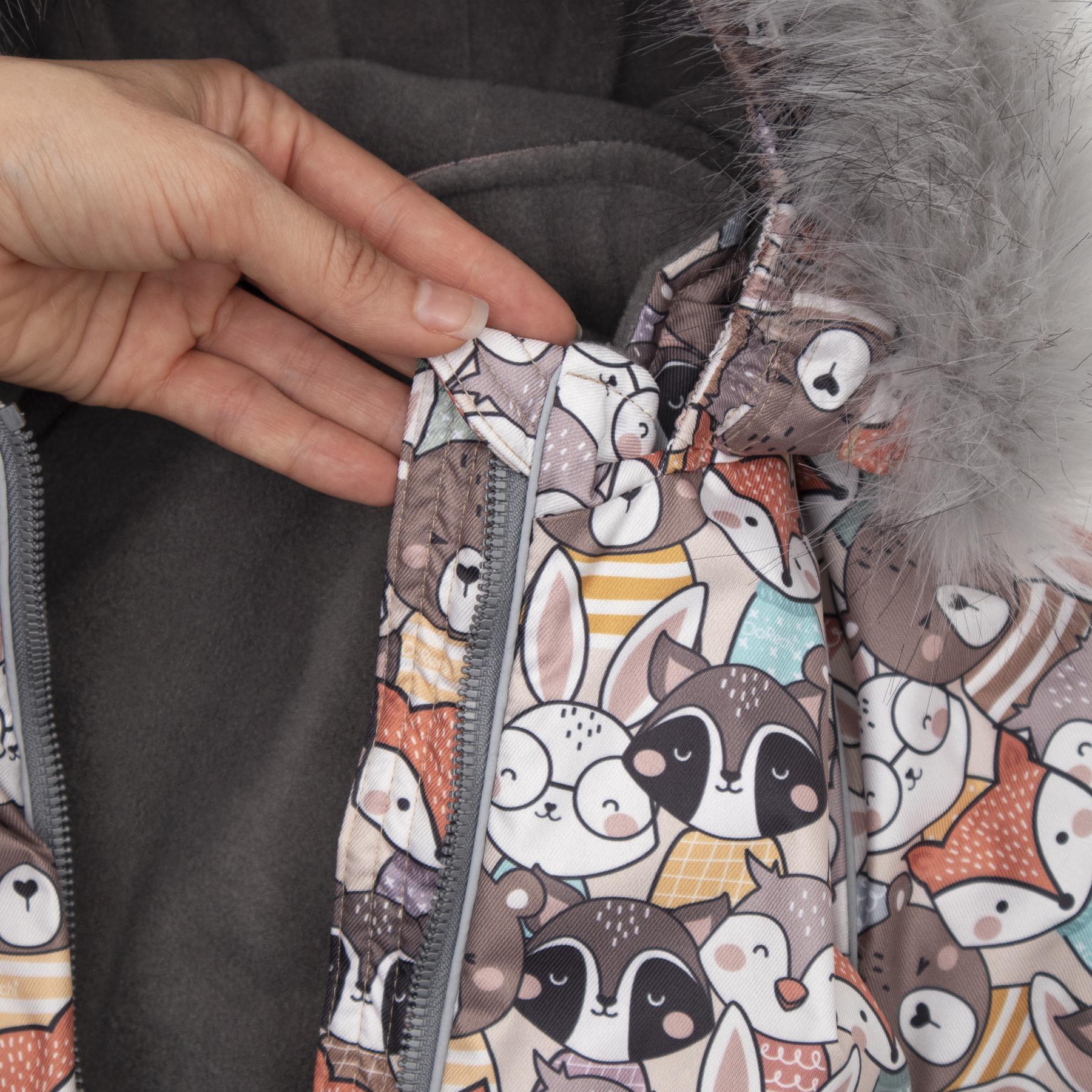 Детский зимний комбинезон с капюшоном DoRechi Аполло Зверята с мехом 80 см (21483) - фото 6 Детский зимний комбинезон с капюшоном DoRechi Аполло Зверята с мехом 80 см (21483) - фото 6