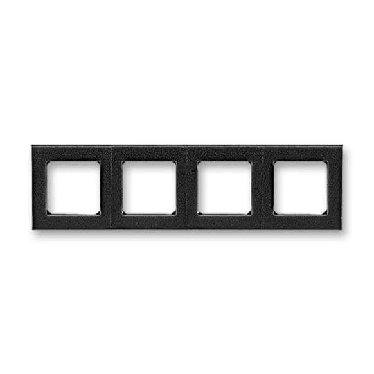 Рамка чотиримісна ABB Levit Онікс/Димчастий чорний (3901H-A05040 63)