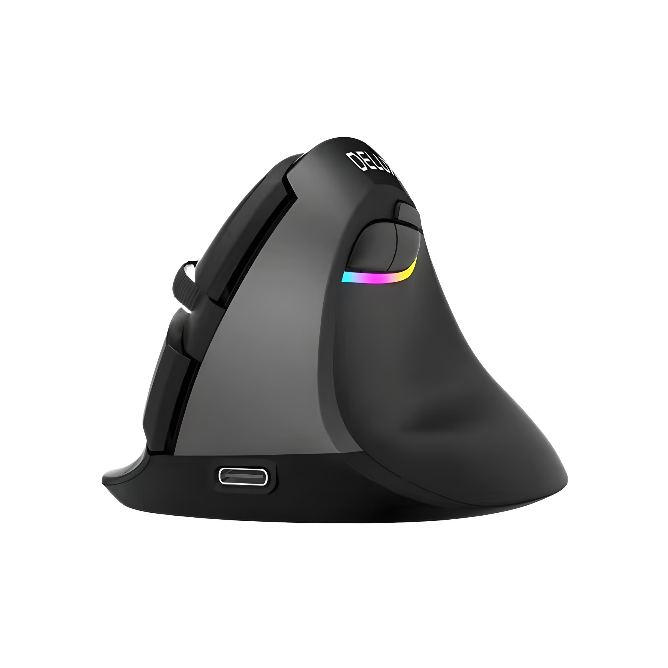 Мышь эргономичная вертикальная Delux M618mini с аккумулятором 4000 DPI Black