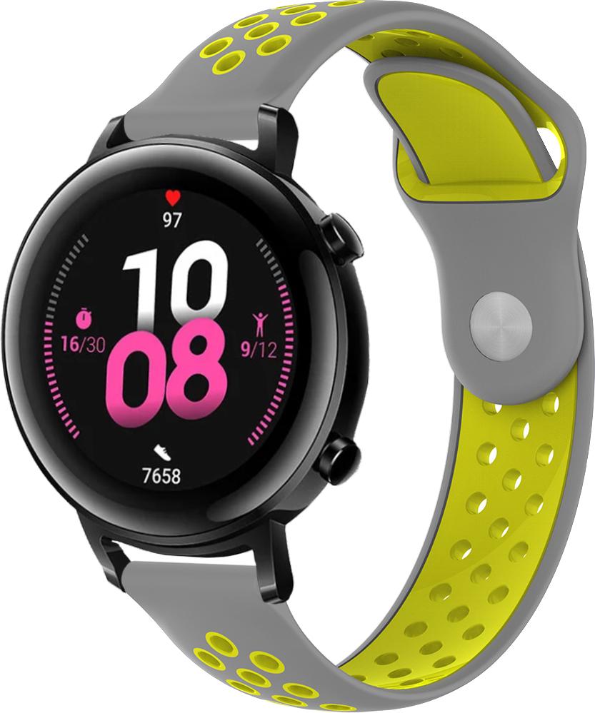 Ремінець Sport для Huawei Watch GT 2 42 мм Gray/Yellow (23033-63)
