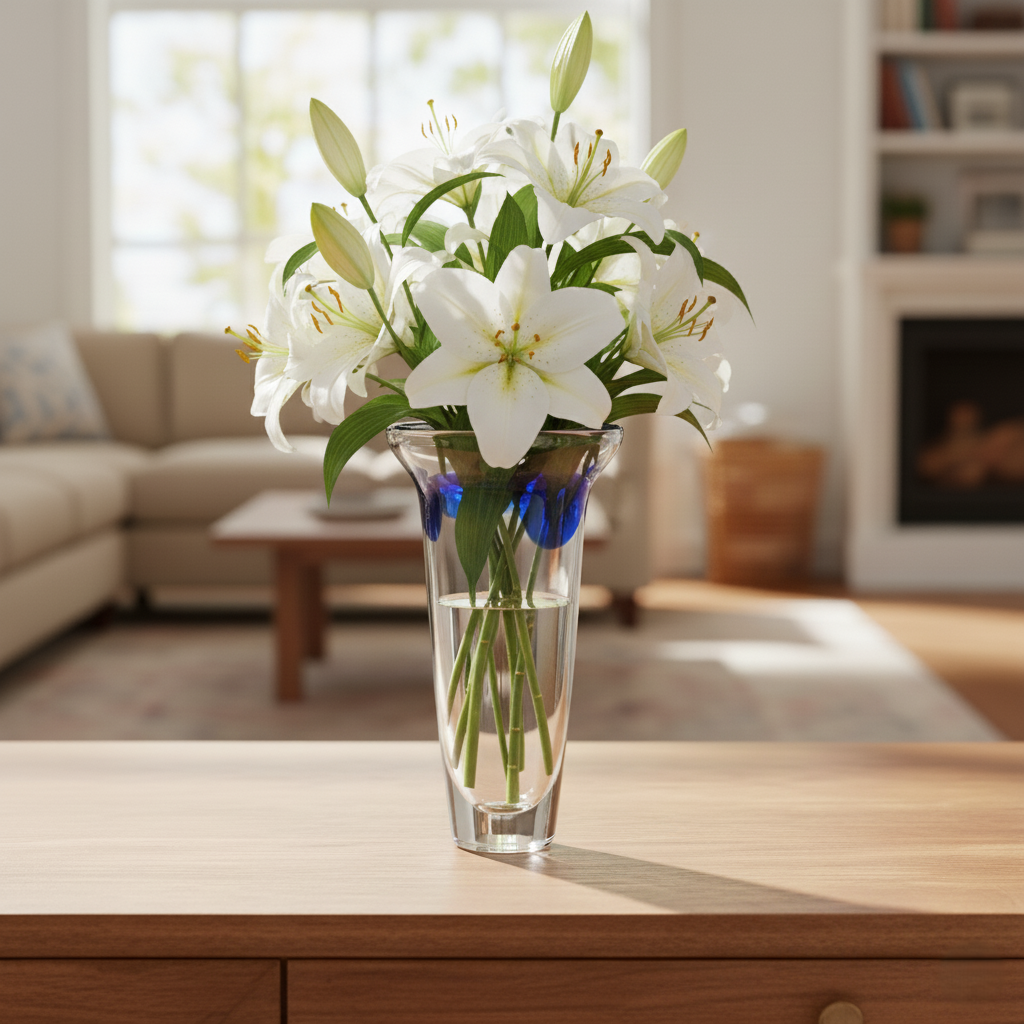 Ваза для цветов стеклянная Sakura 32 см (30240900) - фото 5