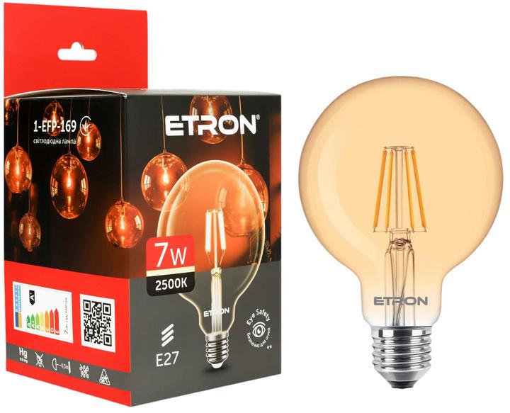 LED-лампа філаментна ETRON 1-EFP-169 7 Вт 2500K G125 E27 Золотий (27844684)