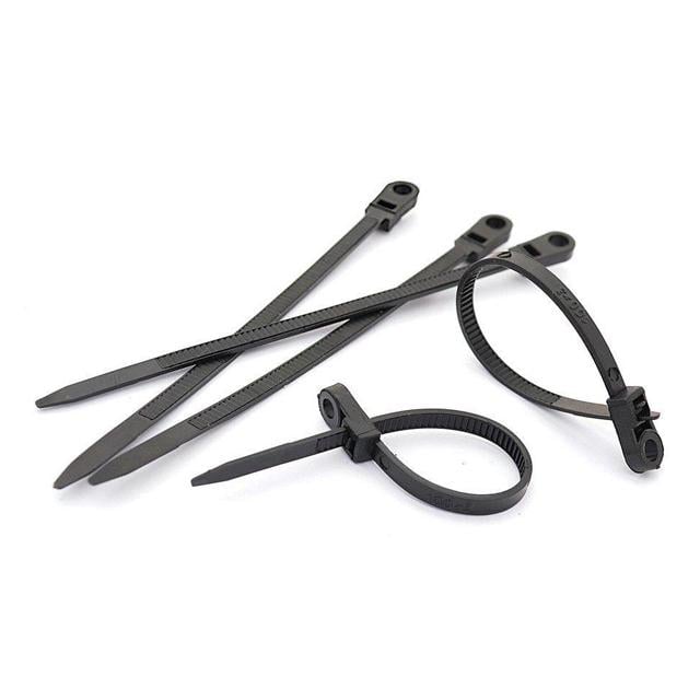 Кабельна стяжка 380х7,6 мм з кільцем 100 шт. Чорний Кабельна стяжка 380х7,6 мм з кільцем 100 шт. Чорний