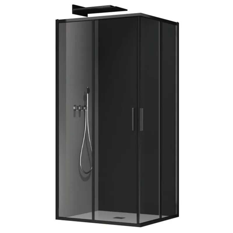 Душевая кабина без поддона KOER SR SC10-90x90x195-TR-07 прозрачное стекло Easy Clean 6 мм Графит (KR5944)