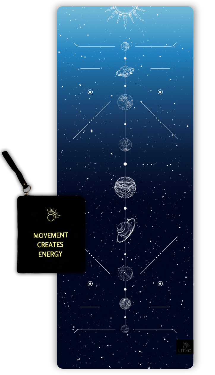 Коврик для йоги и фитнеса Lita Travel Space Energy каучуковый замшевый 183х61х0,15 см (10-24-1)