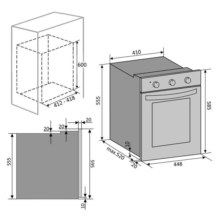 Духовой шкаф Ventolux NEW YORK 6 MT BK (5701) - фото 7 Духовой шкаф Ventolux NEW YORK 6 MT BK (5701) - фото 7