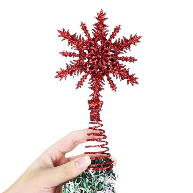 Верхівка для ялинки Зірка з блискітками 210x113 мм Червоний (181816) - фото 2 Верхівка для ялинки Зірка з блискітками 210x113 мм Червоний (181816) - фото 2