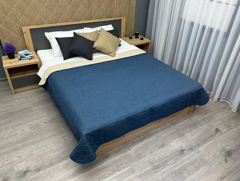 Покрывало двухстороннее Decorator Microfiber Куб 140х215 см. Синий/Бежевый (85-106) - фото 6 Покрывало двухстороннее Decorator Microfiber Куб 140х215 см. Синий/Бежевый (85-106) - фото 6
