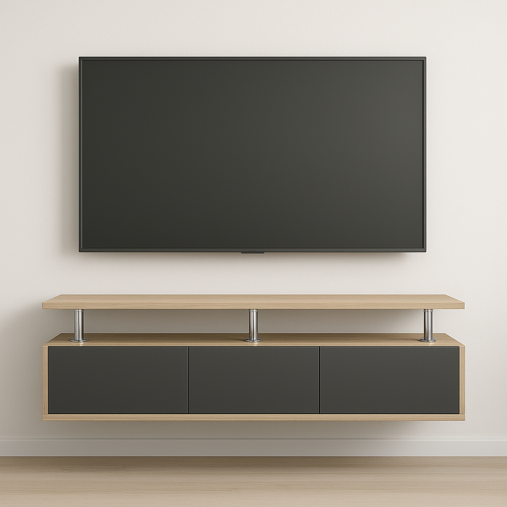 Тумба під ТВ навісна №12 45х150х35 см Дуб Сонома світлий Тумба під ТВ навісна №12 45х150х35 см Дуб Сонома світлий