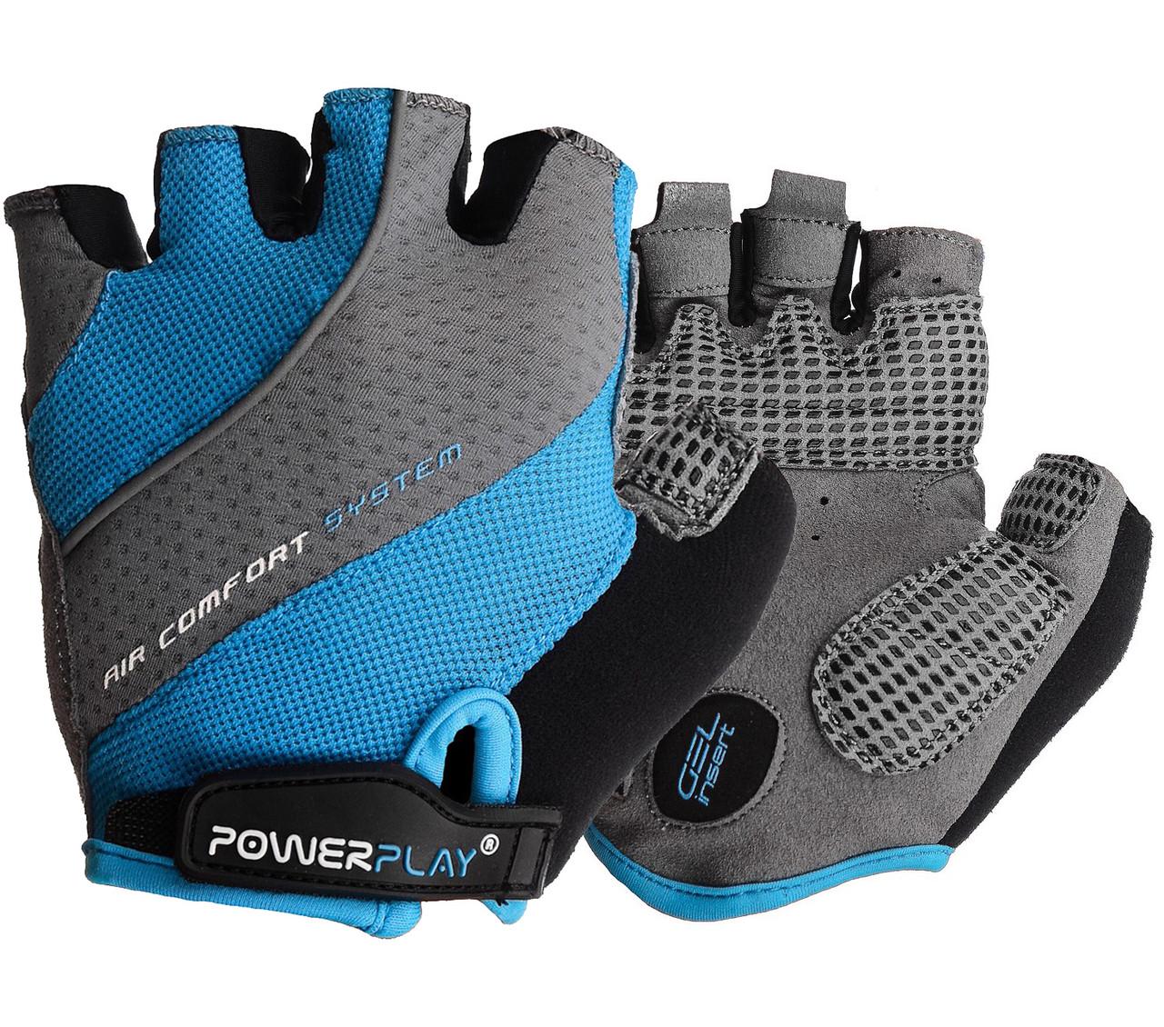 Велорукавички PowerPlay 5023 XS Блакитний