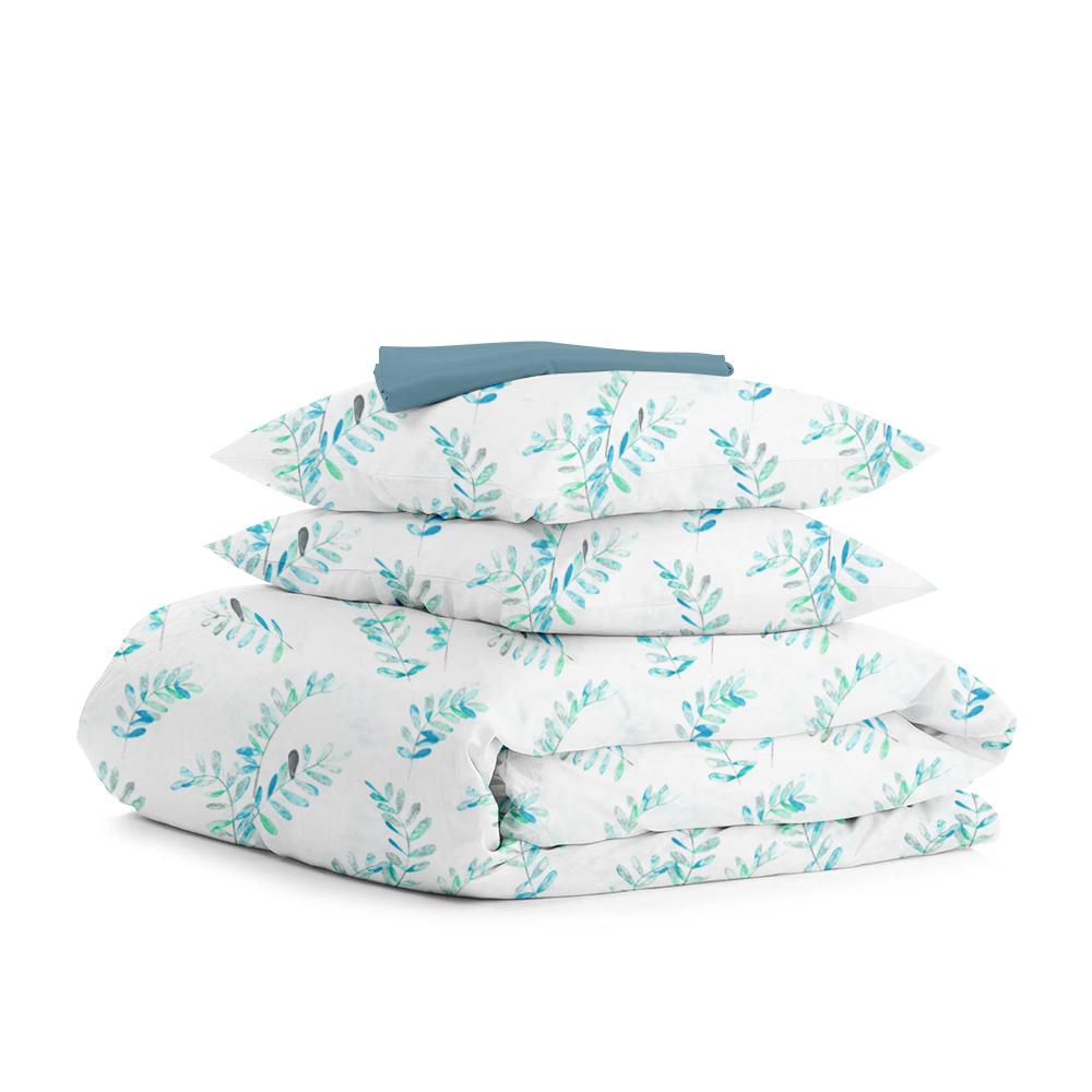 Постельное белье двуспальное Cosas Mint Foliage 180х220 см (4822052047675)