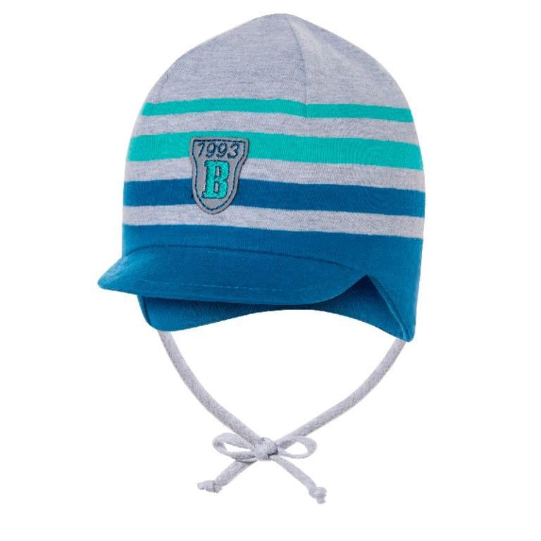 Демисезонная шапка Broel р. 45 Серый/Джинс-зеленый (COOKIE wer. 2)