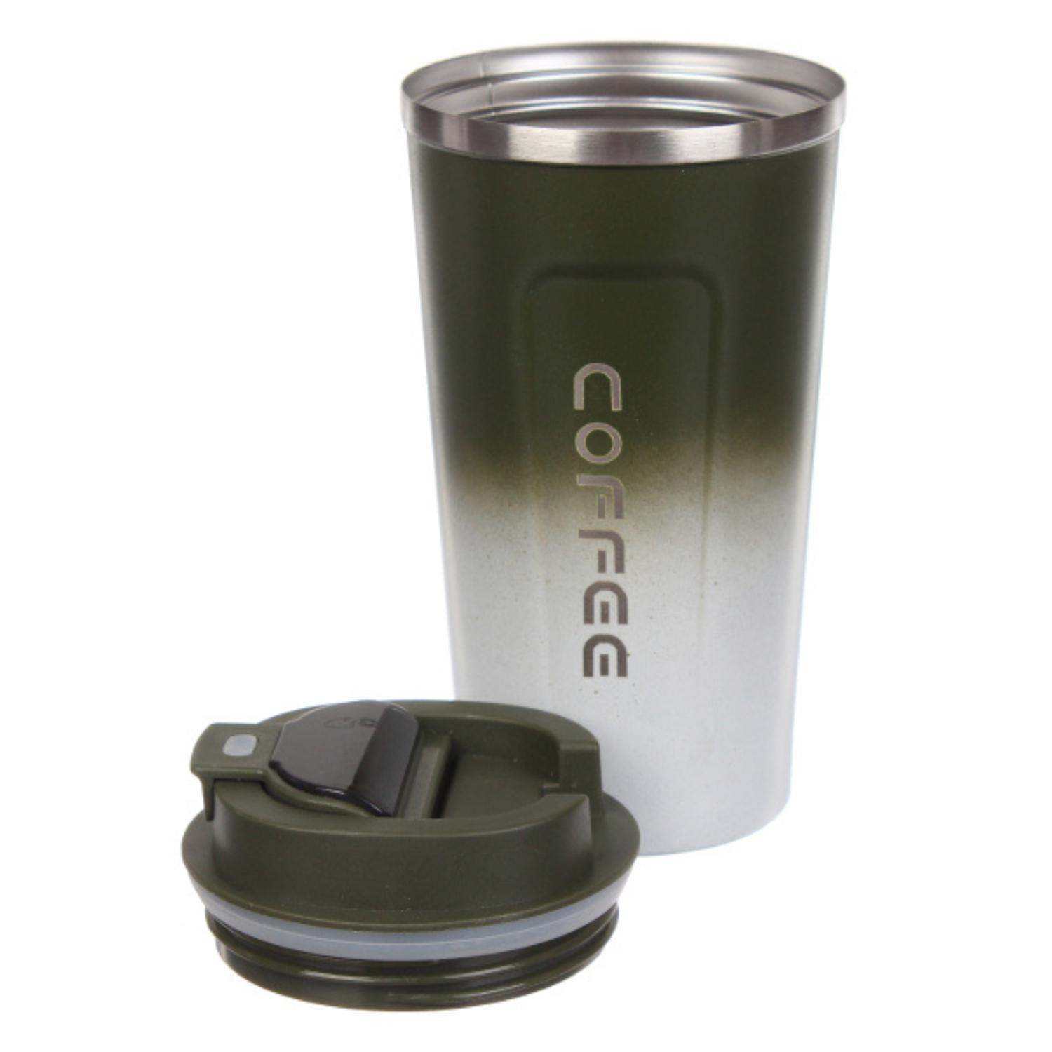 Термокружка Jooki Coffee металлическая с индикацией 500 мл Зеленый (2306)