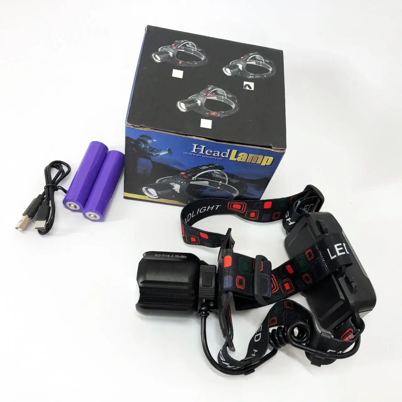 Фонарь налобный PLD-T115-2PM10-TG white/red ЗУ Type-C zoom (PLD-T115)