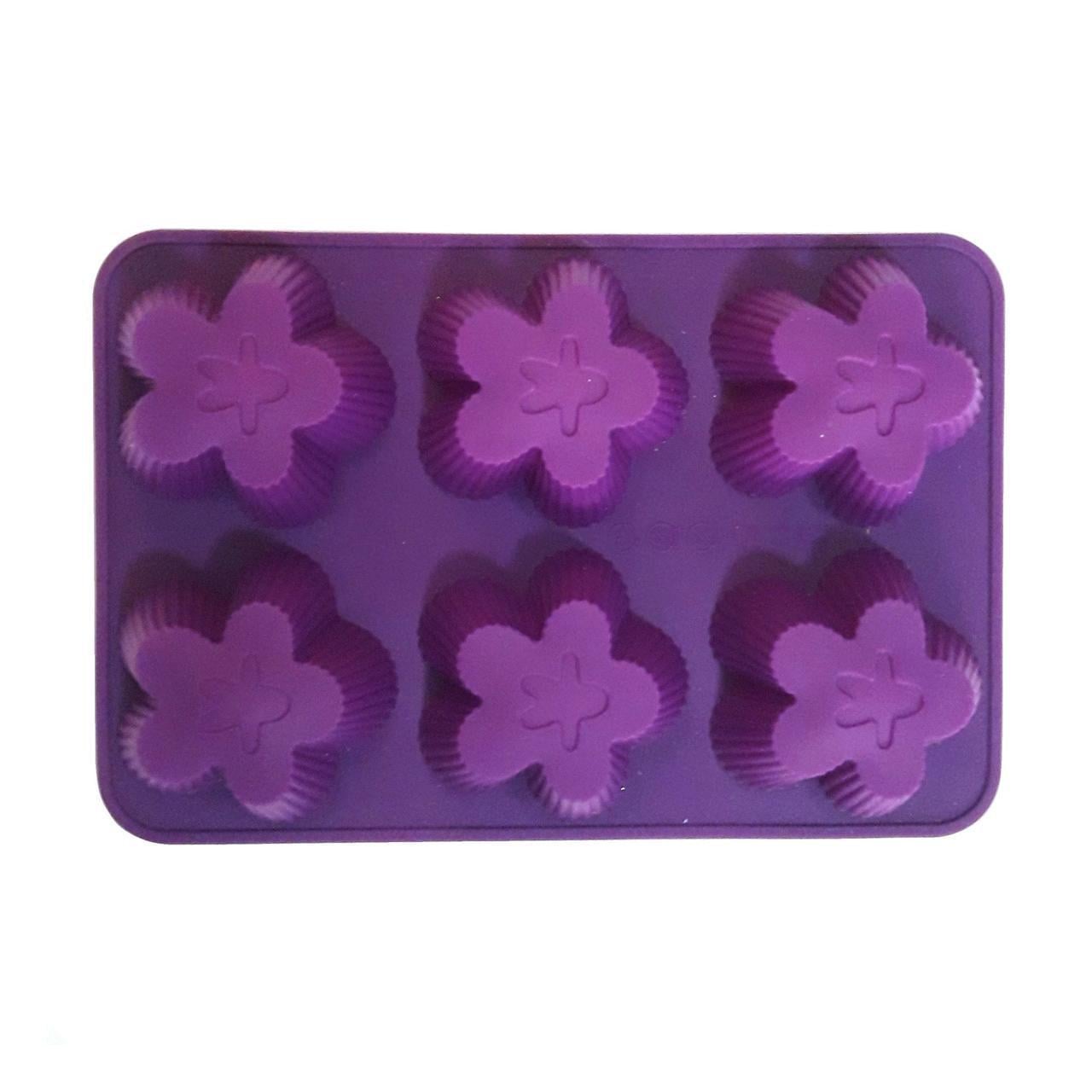 Силиконовая форма MagicKitchen №171 Цветок для кексов и маффинов 6в1 (204903)