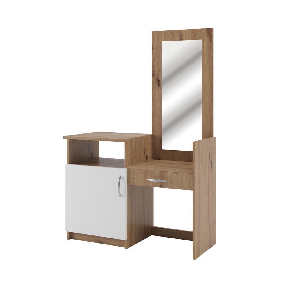 Спальный гарнитур Ким каркас с ламелями из ДСП Дуб артизан/Белый (51654) - фото 4